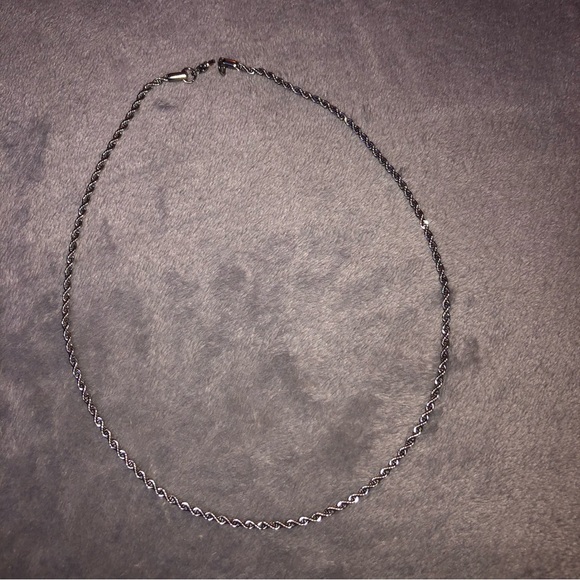 Unisex Silver colour stainless steel 17.5 inch necklace/ chain - Picture 3 of 5